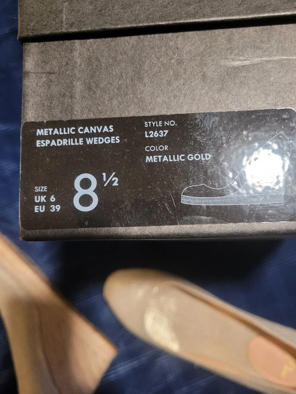 J. Crew Women's Beige Metallic Espiradrille Wedges